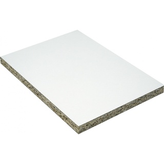 Spanplatte 120 x 60 cm 10 mm weiß beschichtet