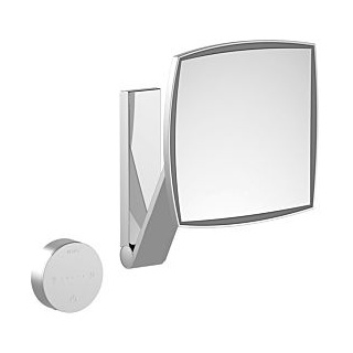 Keuco iLook_move Kosmetikspiegel 17613179002 Aluminium-finish, UP-Transformator, Wandmodell, beleuchtet, 200 x 200 mm