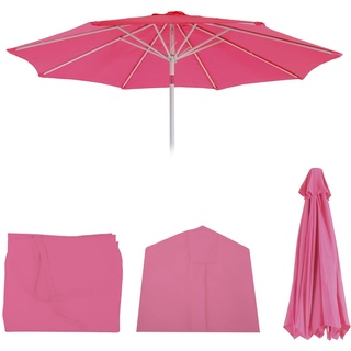 Ersatz-Bezug für Sonnenschirm Asti, Sonnenschirmbezug Ersatzbezug, Ø 2,7m Stoff/Textil 5kg ~ pink