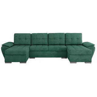Sofa.de Wohnlandschaft Velours 3-Sitzer türkis/petrol