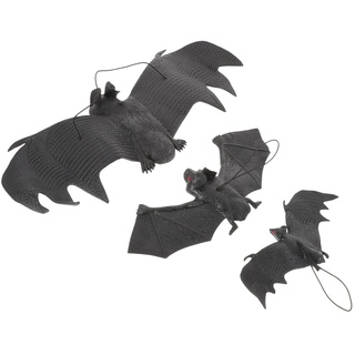 YARNOW Ornament 3st Simulierte Fledermaus-verzierung Spielzeug Dekorativer Halloween-anhänger Halloween Hängende Verzierung Fenster Anhänger Hängendes Dekor Türhänger Plastik 3D Eidechse