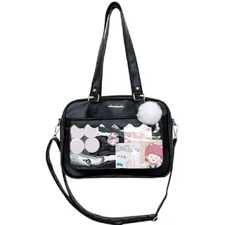 Ita Bag Schultertaschen Damen Pu Harajuku Japanische Transparent Jk Große Kapazität Mädchen Tote Crossbody Transparent Ita Tasche Harajuku Tasche Groß - 25 x 20 x 10 cm