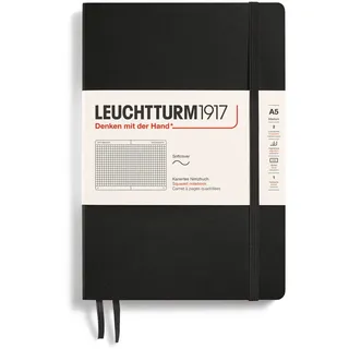 Leuchtturm1917 Notizbuch A5 kariert Schwarz