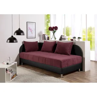 MAINTAL Polsterliege 80 x 200 cm Rot/Schwarz