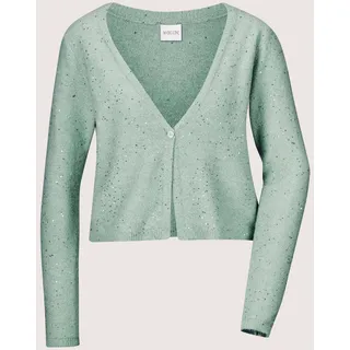 Madeleine Kurze Strickjacke mit Pailletten-Glanz Silber 44