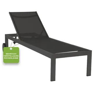 ACAMP Rimini Rollliege 198 x 60 x 35 cm anthrazit/carbon inkl. Rollen