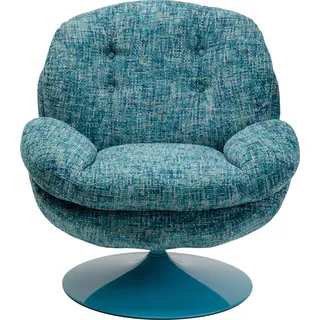 Kare Drehsessel Cosy Textil 84 x 86 x 89 cm Blau drehbar 360°