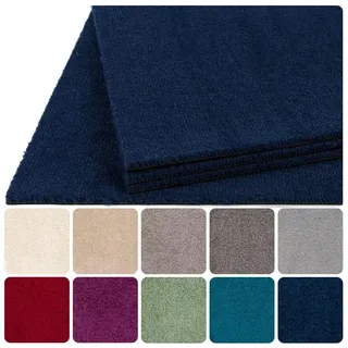Teppichfliesen selbstliegend 50x50 cm Teppichboden Hochflor Velours | dunkel-blau, 1 Fliese