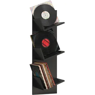 VCM Holz Wandregal Wandboard mit drei großen Fächer Platz für 100 Schallplatten kann auch für Bücher verwendet werden Maße: H. 106 x B. 33 x T. 26 cm - Sulda