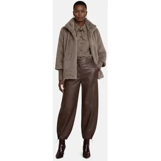 Zero Fellimitatjacke Damen braun 34 EU