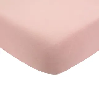 TROIS KILOS SEPT - Baby-Spannbetttuch – 60 x 120 cm – 100% Baumwolle – Öko-Tex-Label – dehnbarer Jersey – Altrosa