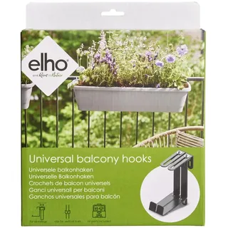 elho Universal Living Schwarz | L 3 x B 13.5 x H 24.2 cm | 2 Artikel Enthalten | für den Außenbereich