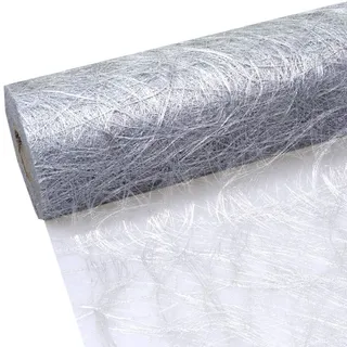 Sizoweb Tischband Silber 7,9 cm Rolle 50 Meter 64 003-R