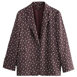 Next Jackenblazer Satinblazer in Knitteroptik mit weitem Bein (1-tlg) lila 84 (GB: 14 Tall)