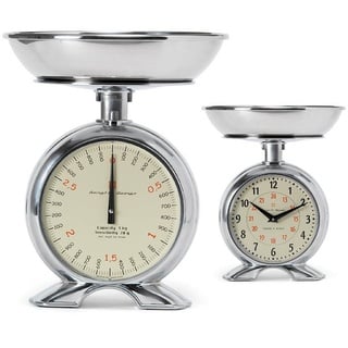Bengt Ek Design Küchenwaage mechanische Küchenwaage mit Uhr aus Aluminium, (1-tlg)
