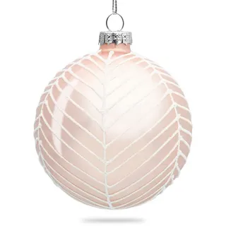SIKORA Highlights 4er Set ausgefallene Christbaumkugeln aus Glas Rosa Farbe/Modell:Modell New York rosa, Größe:8 cm