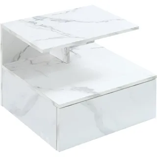 [en.casa] Amberg Wandregal 40 x 35 x 31 cm Weiß