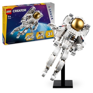 LEGO Creator 3in1 Astronaut im Weltraum Spielzeug, Modellbausatz mit Hund und Raumschiff für Kinder, Kinderzimmer-Deko, kreatives Geschenk für Jungs und Mädchen ab 9 Jahren 31152