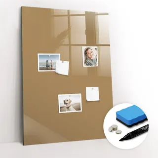 MAGNETTAFEL 70x100 Beige schwarzer Marker