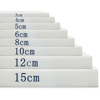LUXUCURE Schaumstoff-Zuschnitt nach Maß, Polsterschaum, Ersatzschaumstoff für Sitzkissen in Hoher oder Mittlerer Dichte, zur Reparatur von Banke, Sofas, Fenstersitz-Kissen, Dicke 5CM