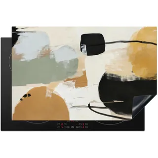 KitchenYeah© Herdabdeckplatte 80x52 cm Einteilig Abdeckplatten Cerankochfeld Abdeckung Ceranfeld Herdplattenabdeckung Induktionsmatte Malerei - Abstrakt - Farben