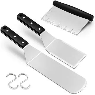 luxuskollektion Grillspachtel 3er Set Edelstahl/ABS grau/weiß