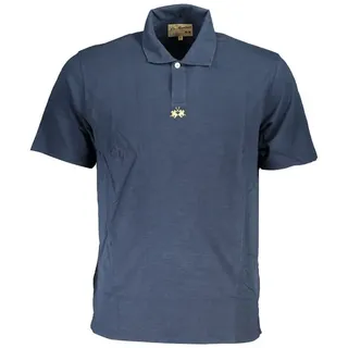 La Martina Poloshirt Herren Kurzarm Polo Blau – Regular Fit mit XL (52)