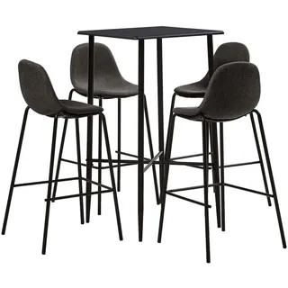 vidaXL 5-tlg. Bar-Set  Stoff  Dunkelgrau