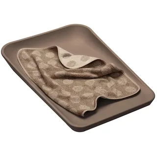 Leander Wickelauflage Matty mocca + Topper dots mocca
