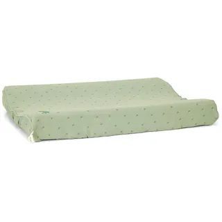 Little Dutch Wickelauflagenbezug - Abnehmbarer Bezug für Wickelauflage - Baby Überzug für Wickelunterlage aus Baumwolle - Wickelbezug für Wickeltisch - Pure Sage - grün (50x70 cm)