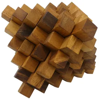 DILEMMA Großer Meteor aus Holz Form Puzzle Knobel Geduldspiel Denkspiel IQ-Spiel