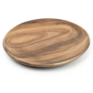 Levandeo® Dekoschale, Holzteller Akazie rund 15cm Holz-Schale Obstteller Deko