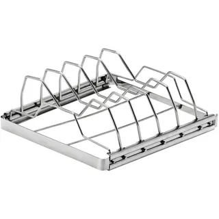 toom Spare-Rib-Halter Edelstahl klappbar 24,5 x 22,5 x 8,7 cm