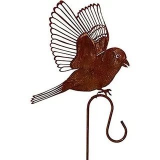Wunderschöner & Hochwertiger Gartenstecker - Tier Figur Rost Stecker/Tierfigur Große Auswahl Edelrost Gartenfigur Metall Gartendeko (Dampfaff Vogel Fliegend - Aufhänger - Länge 150cm)