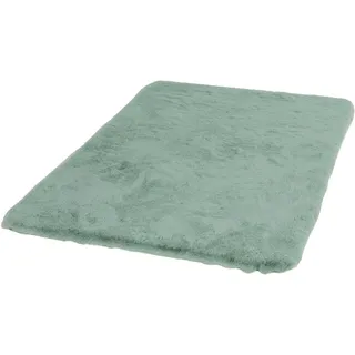 SCHÖNER WOHNEN-Kollektion Badematte Bali, Höhe 29 mm, rutschhemmend beschichtet, fußbodenheizungsgeeignet, Polyester, rechteckig, Fell Haptik, kuschelig, Badezimmerteppich, waschbar grün rechteckig | 67 cm x 110 cm x 29 mm