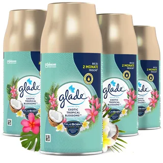Glade Automatic Spray Nachfüller, Raumduft, Exotic Tropical Blossom, 4er Pack