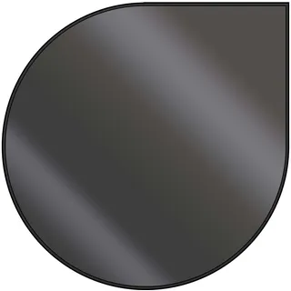 LANZZAS Bodenplatte Tropfen - 1100 x 1100 mm - Farbe: gussgrau | Funkenschutzplatte aus Metall