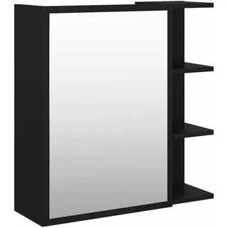 vidaXL Spiegelschrank 62,5 cm schwarz