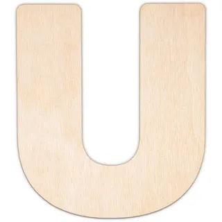 Creative Deco Personalisierte Holzbuchstaben U | Alphabet | 5-100 cm | Sperrholz oder MDF | Ihr Text Buchstaben Holz für Türschild Lasergeschnittene Sperrholzausschnitte für Decoupage zum Basteln