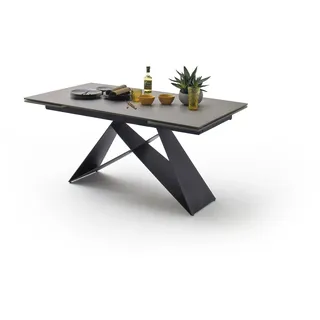 MCA Furniture Esstisch »Kobe«, Esstisch Glas-Keramik mit Stirnauszug grau