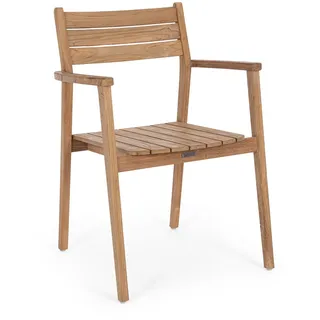 Gartenstuhl Adriel aus recyceltem Teakholz, modern skandinavisch, natur, zertifiziertes nachhaltiges Holz