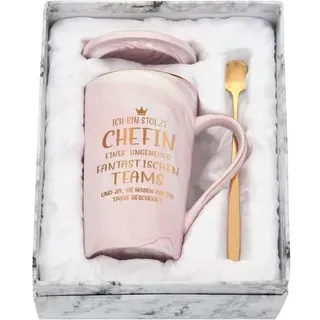 Kaffeetasse Keramik Spruch Chefin Geschenk Geburtstag Stolze Chefin