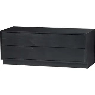Woood Finca TV-Kommode 100 cm Schwarz lackiert