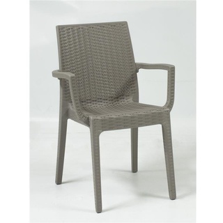 Areta ARE064 Stuhl mit Armlehnen, Modell Dafne, Taupe, 55 x 54 cm