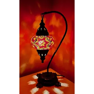 Samarkand - Lights Mosaik - Stehlampe M Tischlampe Mosaiklampe Orange - Stern Orientalische Lampe