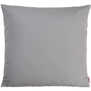 beties „Wunschton“ Kissenhülle ca. 50x50 cm Kissen-bezug Kopfkissenbezug – Unifarben Begleiter (Silber)