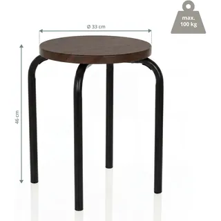 hjh living Hocker Alranda Holz 0 x 0 x 0 cm Schwarz