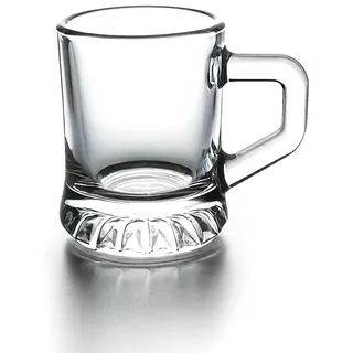 Carlso 36x Schnapsglas aus Glas mit Henkel, am Band, Party JGA Shotglas(Transparent, 36)