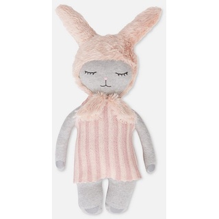 OYOY Kuscheltier Hopsi Bunny Stofftier - Dekokissen Hase Kinder kuschelig, aus Baumwolle - 45x25x5 cm rosa