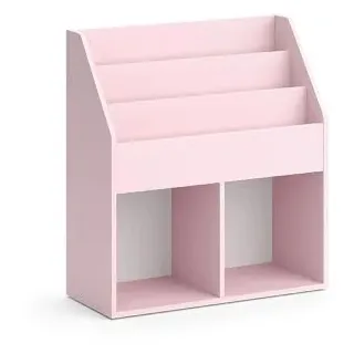 Vicco Bücherregal Luigi, rosa, Kinderregal aus Holz, 5 Fächer, 72 x 79 x 31cm